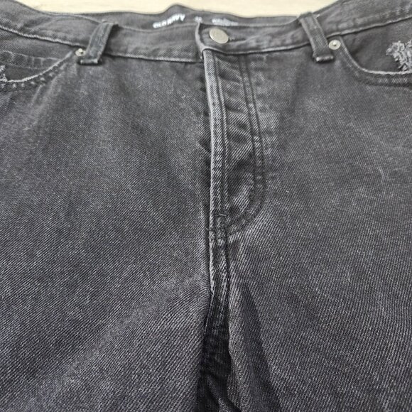 Old Navy High Rise Slouch Straight Secret Smooth Pockets Black Women's 14 Tall - Picture 7 of 12